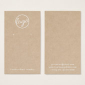 Rustic Ajouter Votre Logo Carte De Porte-oreilles (Devant & derrière)