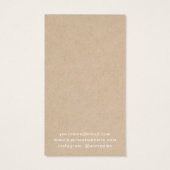 Rustic Ajouter Votre Logo Carte De Porte-oreilles (Dos)