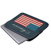 Rustic American Flag Laptop Case (Voorkant onderkant)