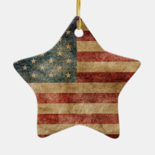 rustic americana , usa flag , grunge , , traditie keramisch ornament