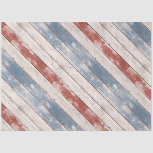 Rustic Americana Wood Plank  Tissuepapier (Voorkant)