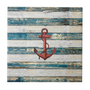 Rustic Anchor Tegeltje