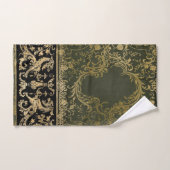 Rustic, antiek, gothic, golden brons, pattern, vi bad handdoek (Handdoek)