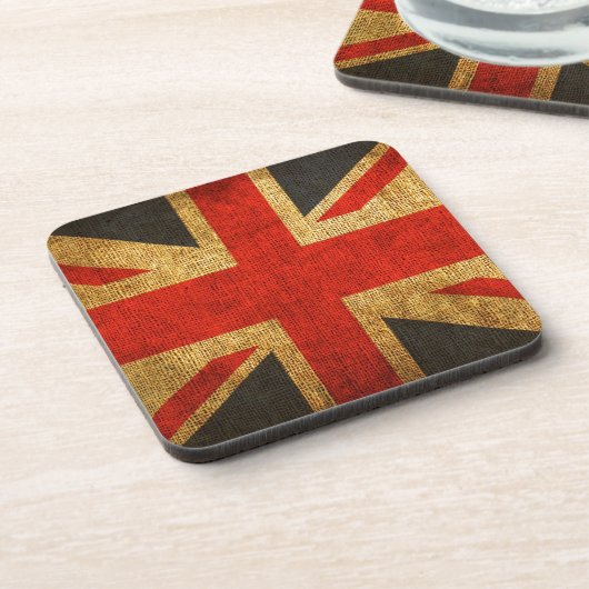 Rustic Antiek Union Jack Pattern Drankjes Onderzetter (Linkerzijde)