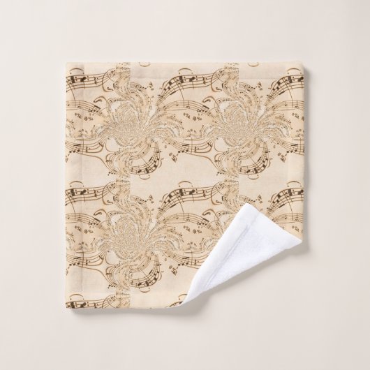 Rustic Antique Musical Notes (Gant de toilette)