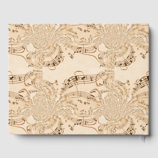 Rustic Antique Musical Notes Gastenboek (Achterkant)