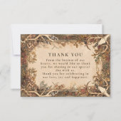 Rustic Antler Autumn Wedding Bedankkaart (Voorkant)