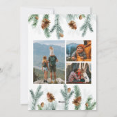 Rustic Antler Christmas Kaart Uitnodigingen (Achterkant)