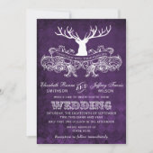 Rustic Antler, Deer Winter Woodland invitation de  (Devant)