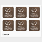 Rustic Antler Monogram Return Address Label (Vel)