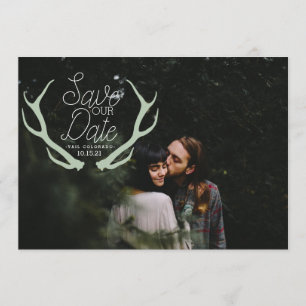 Rustic Antler slaat de datum op Save The Date