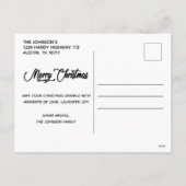 Rustic Antlers Holly Kerstfotocollage Feestdagenkaart (Achterkant)