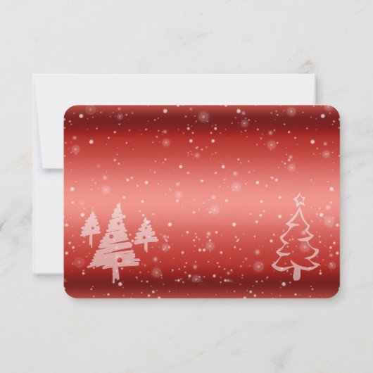 Rustic Antlers Mariage hiver RSVP Invitation (Dos)