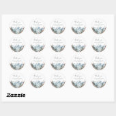 Rustic Antlers Mountain Wedding Dank u Ronde Sticker (Vel)