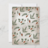 Rustic Antlers & Pine Branches Vrijgezellenfeest Kaart (Achterkant)