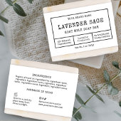 Rustic Apothecary Zwart Wit Zeep Bar Wrap Label