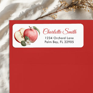 Rustic Apple Baby shower Retour Adreslabels Etiket