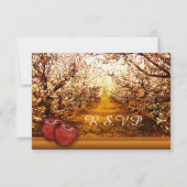 Rustic Apple Orchard Wedding Invitation RSVP (Devant)