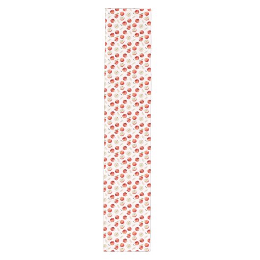 Rustic Apples Waterverf Pattern Medium Tafelloper (Voorkant)