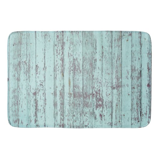 Rustic Aqua Barn Wood Badmat (Voorkant)