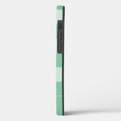 Rustic Aqua Pset Patroonmonogram Case-Mate iPhone Case (Achterkant / Links)