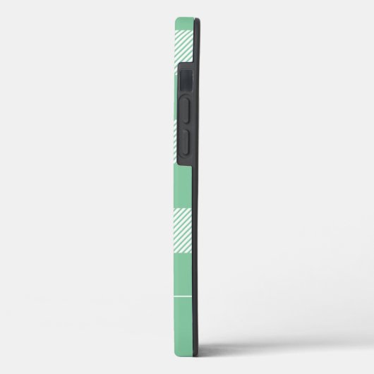 Rustic Aqua Pset Patroonmonogram Case-Mate iPhone Case (Achterkant / Links)