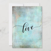 Rustic Aqua We Eloped Post Bruiloft Feestje Kaart (Achterkant)