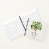 Rustic Arboretum Oak Tree Monogram gastenboek Notitieboek (Binnen)