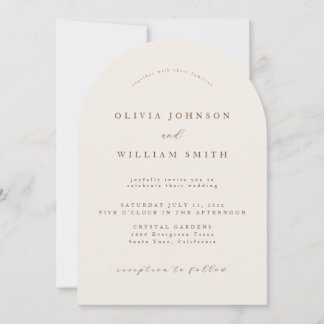 Rustic Arch Wedding Invitation