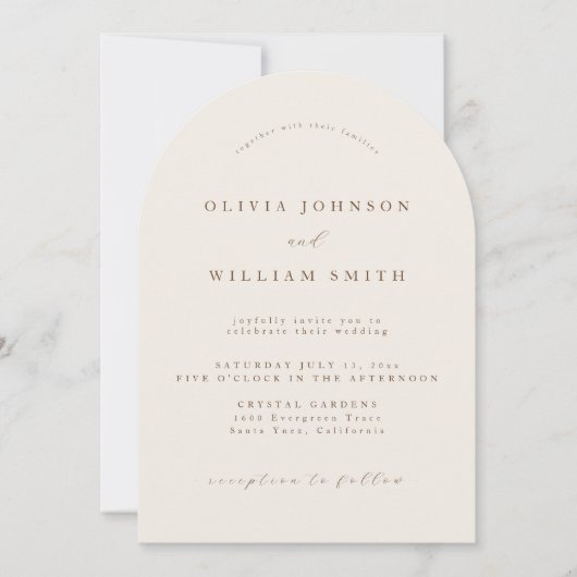 Rustic Arch Wedding Invitation (Devant)