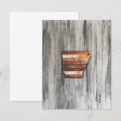 Rustic Arkansas Shape Bedankkaart (Voorkant / Achterkant)