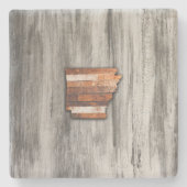 Rustic Arkansas Shape Stenen Onderzetter (Voorkant)