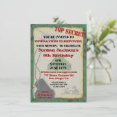 Rustic Army Sleepover Party Invitation (Debout devant)