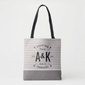 Rustic Arrow Family Monogram Canvas tas (Voorkant)