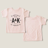 Rustic Arrow Family Monogram Farmhouse (Ontwerp Voorkant & Achterkant)