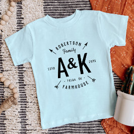 Rustic Arrow Family Monogram Farmhouse