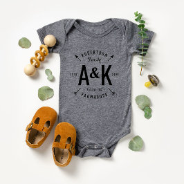 Rustic Arrow Family Monogram Farmhouse