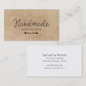 Rustic Arrow handgemaakt Visitekaartje (Voorkant / Achterkant)