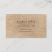 Rustic Arrow Kalligrafie Handgemaakte Kraft Papier Visitekaartje (Achterkant)