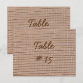 Rustic Artistic Burlap Tafelnummer Briefkaarten (Voorkant / Achterkant)