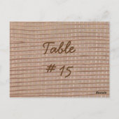 Rustic Artistic Burlap Tafelnummer Briefkaarten (Achterkant)