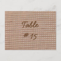Rustic Artistic Burlap Tafelnummer Briefkaarten