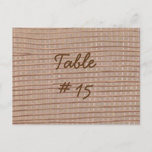 Rustic Artistic Burlap Tafelnummer Briefkaarten (Voorkant)