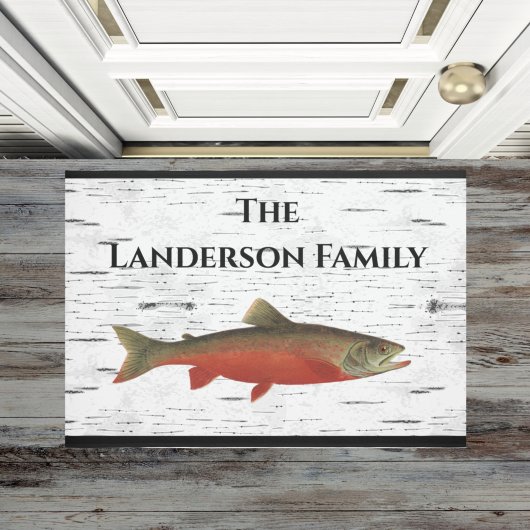 Rustic Aspen Bark Trout Deurmat