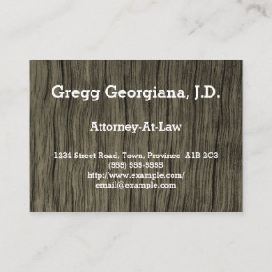 Rustic Attorney-at-Law Visitekaartje