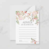 Rustic Australian Flowers Bride voor advies Kaart