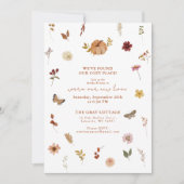 Rustic Automne Citrouille Fleur sauvage Invitation (Devant)