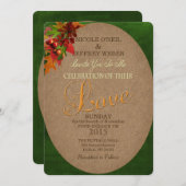 Rustic Automne Feuilles Faire-part de mariage (Devant / Derrière)