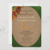 Rustic Automne Feuilles Faire-part de mariage (Devant)