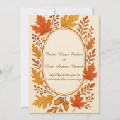 Rustic Automne Feuilles Faire-part de mariage (Devant)
